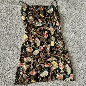 Vici Giuseppina Paisley Satin Slip Mini